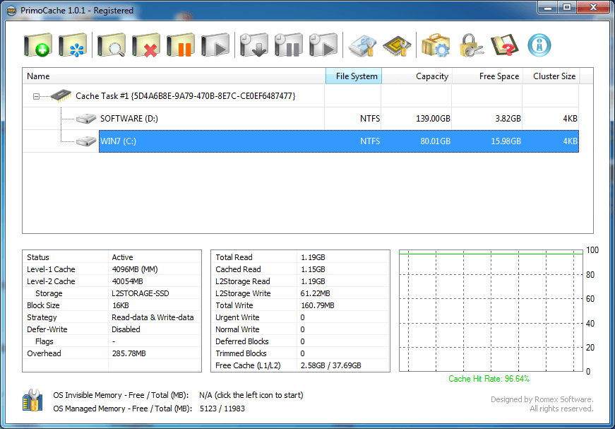 PrimoCache screenshot