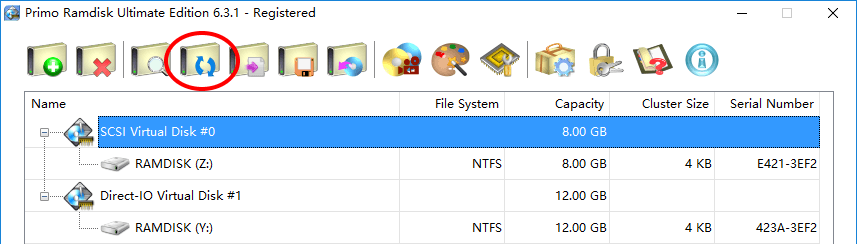 Primo Ramdisk Reinitialize Virtual Disk